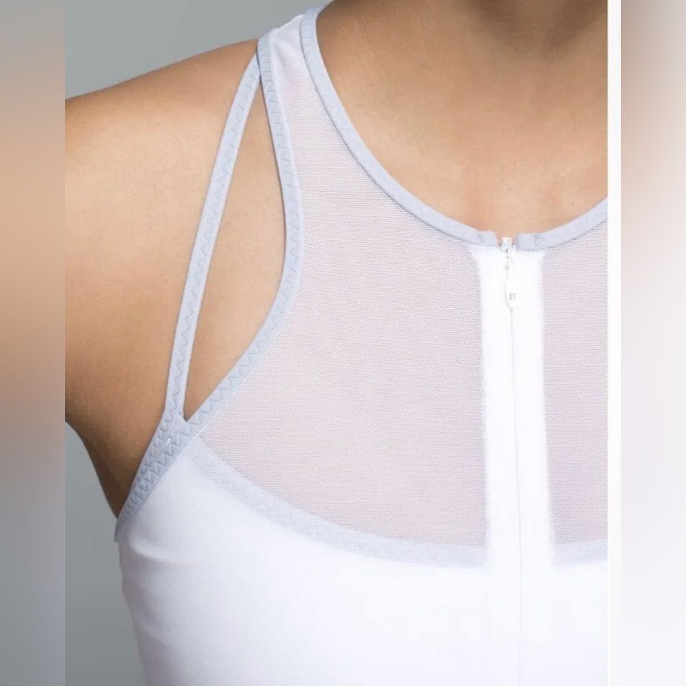 LULULEMON Pedal Pace Women's Tank Top White/Silver Fox size 4 EUC - Picture 5 of 10